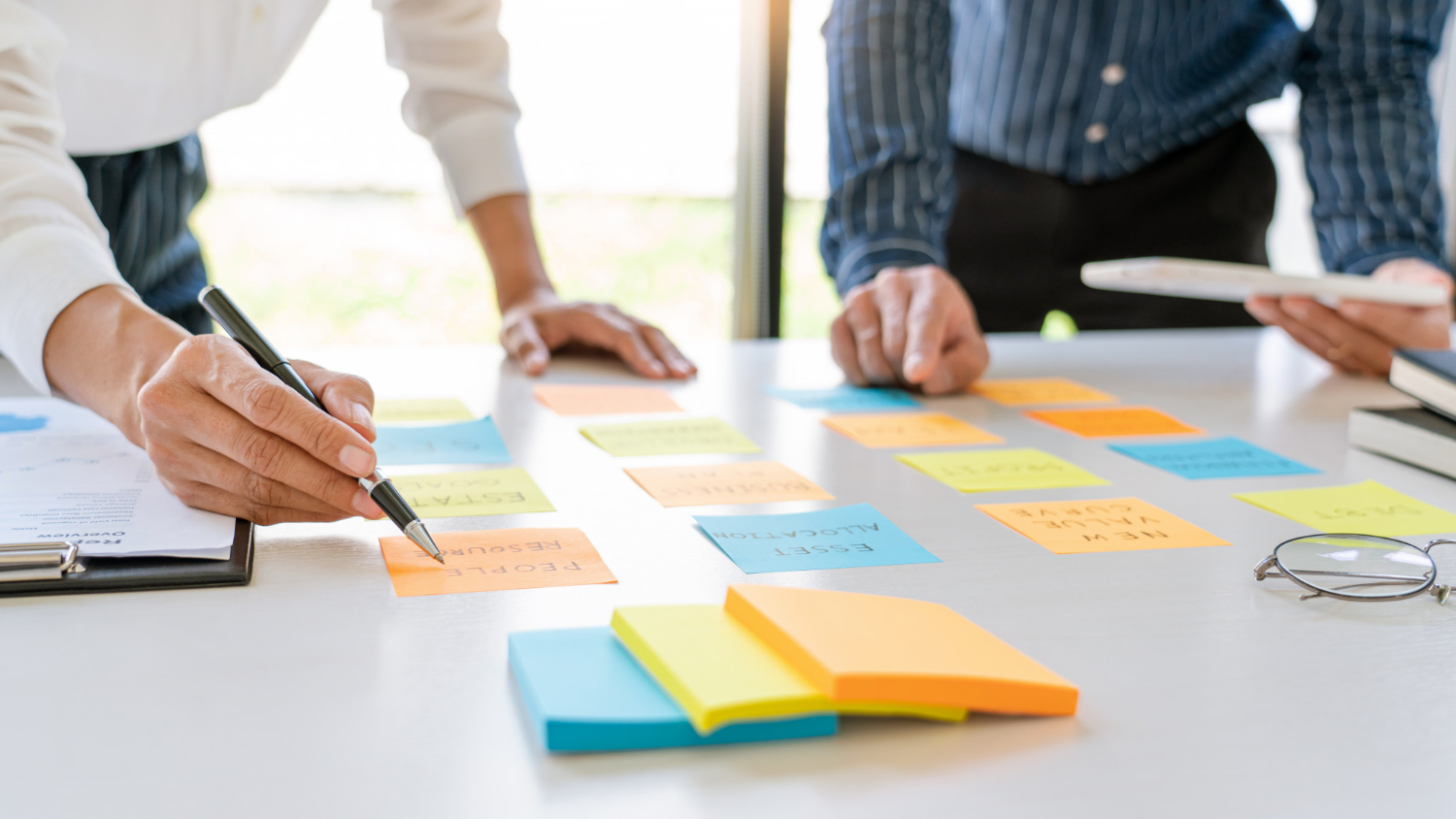 Post-it Notes Lined Up